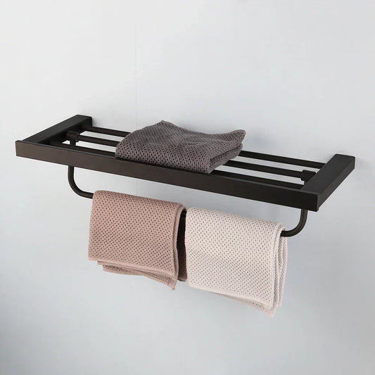 Artfan lighting Black Matte Stainless Steel Bathroom Hardware Set: Paper Holder, Toothbrush Holder, Towel Bar & Accessories