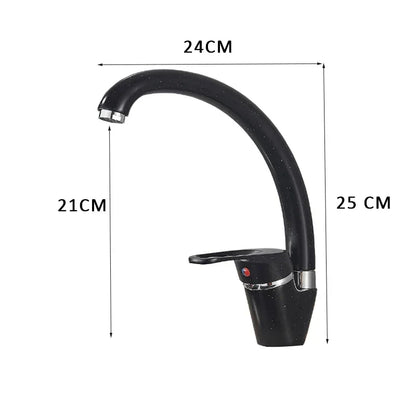 Artfan lighting Black Single Handle Kitchen Faucet - Hot and Cold Water Mixer