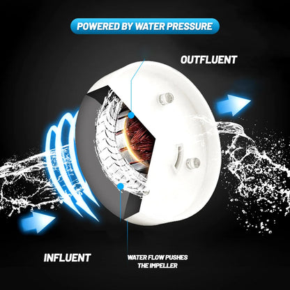 Artfan 7-Color LED Handheld Shower Head with Stop Button and High Pressure Nozzle