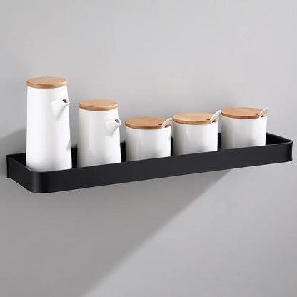 Artfan lighting Black Aluminum Bathroom Corner Shelf Wall Mounted Storage Holder