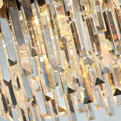 Artfan Art Deco Golden Black Crystal Pendant Lights for Dinning Room