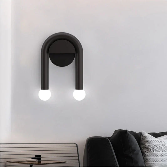 Artfan lighting Black LED Wall Lamp: Modern Nordic Indoor Sconces for Living Bedroom Bathroom