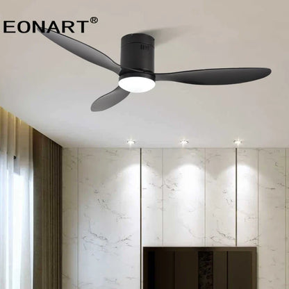 Artfan 52" Black DC Ceiling Fan, Remote Control, No Light