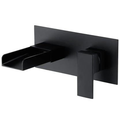 Artfan lighting Blanoir Black Chrome Waterfall Basin Mixer Tap Set
