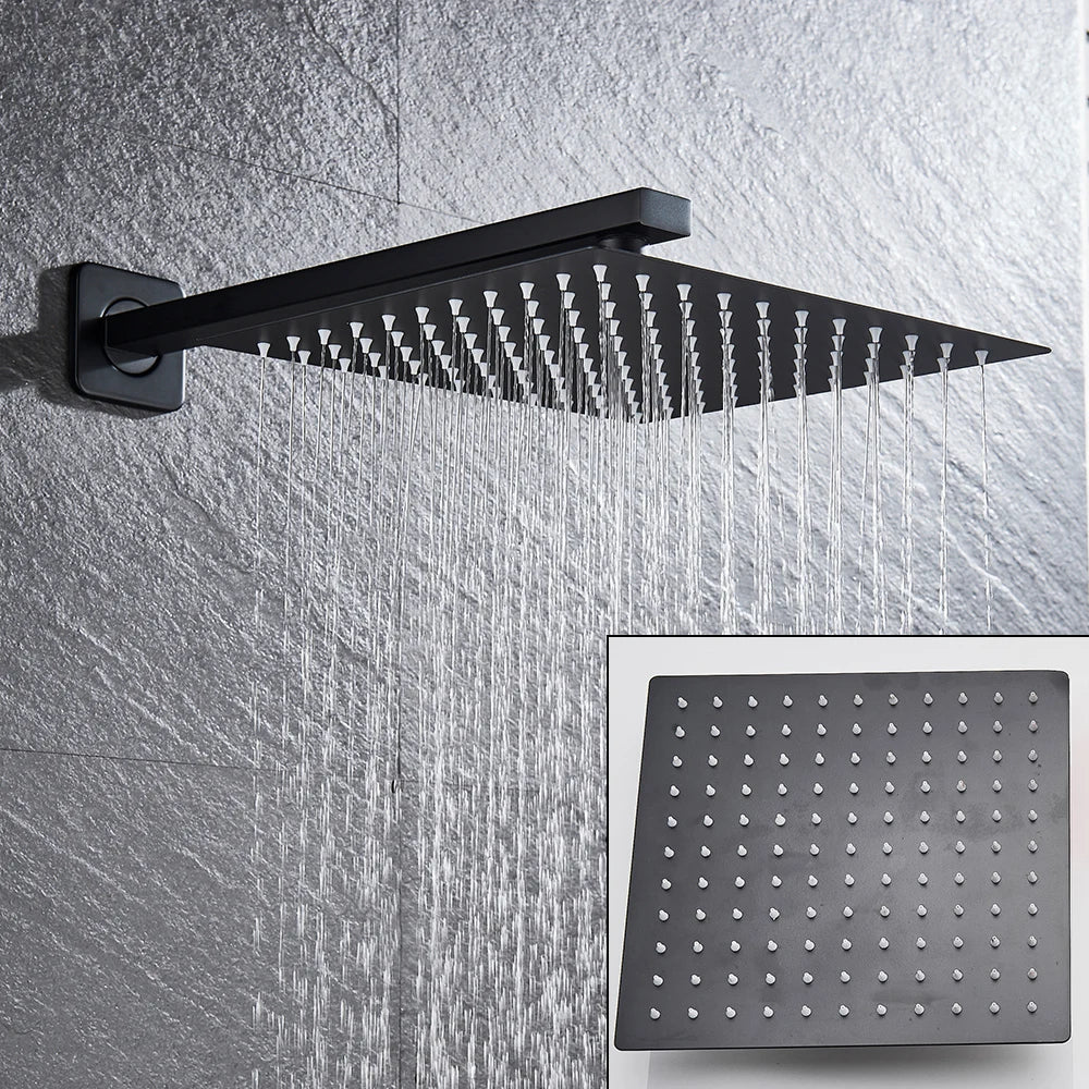 Artfan lighting Black Shower Set with Handshower and Rotate Bath Spout