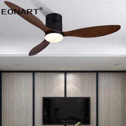 Artfan 52" Black DC Ceiling Fan, Remote Control, No Light