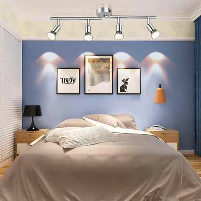 Artfan 6 Head LED Ceiling Light GU10 Adjustable Angle Spot Lamp for Living Room Bedroom