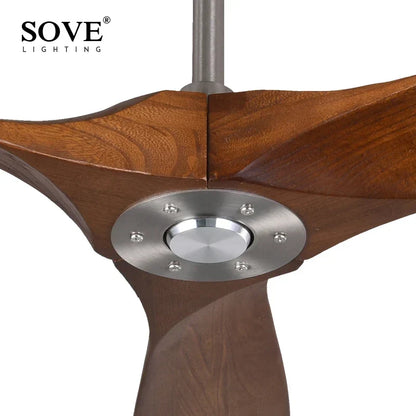 Artfan 60" Industrial Wooden Ceiling Fans Remote Control Ventilateur De Plafond