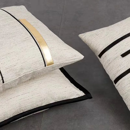 Artfan lighting Black Stripe Jaquard Cushion Cover for Home Decoration 45x45cm/30x50cm