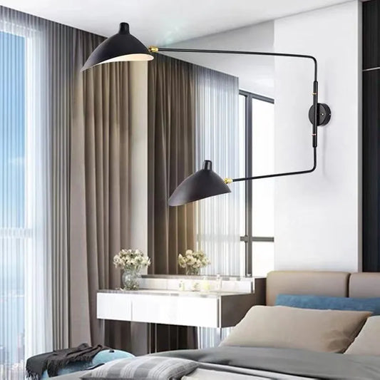 Artfan lighting Black Serge Mouille Wall Lamp: Nordic Design, Creative Living Room Decor