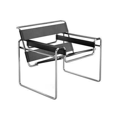 Wassily chair瓦西里椅经典客厅包豪斯休闲椅 中古风马鞍皮扶手椅