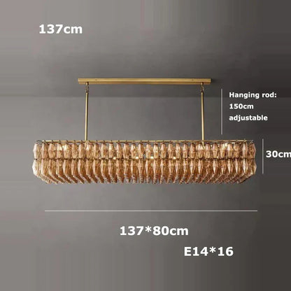 Artfan Art Deco Glass Shade Brass LED Chandelier - Luxury Black Dining Room Ceiling Light