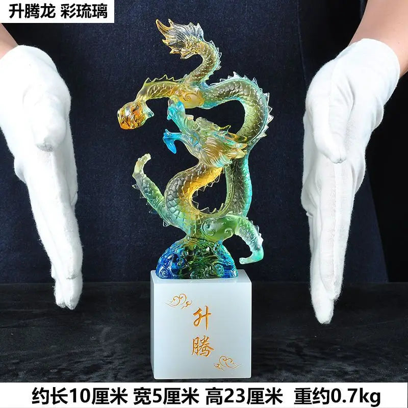 Artfan Ascending Dragon Feng Shui Ornament for Wealth and Success