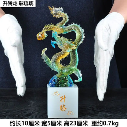 Artfan Ascending Dragon Feng Shui Ornament for Wealth and Success