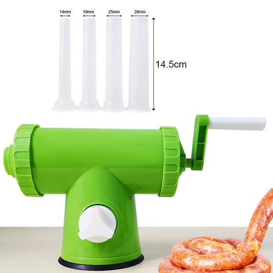 Artfan 2lbs Plastic Sausage Maker with 4 Funnel Tubes - Meat Filler Tool