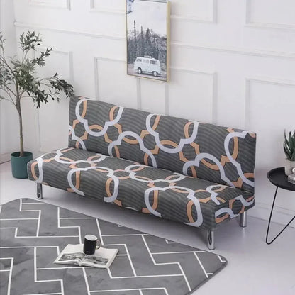 Artfan Armless Futon Sofa Cover Slipcover Elastic No Armrest