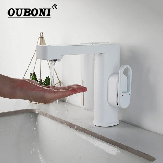 Artfan Automatic Sensor Foam Soap Dispenser Mixer Taps for Bathroom Basin Sink