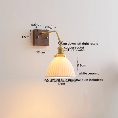 Artfan Amber Glass LED Wall Sconce Pull Chain Switch.