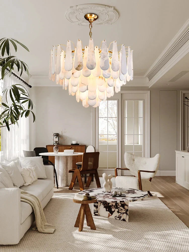 Artfan 2025 Chandelier LED Dimmable Marble Collection for Dining Room & Foyer