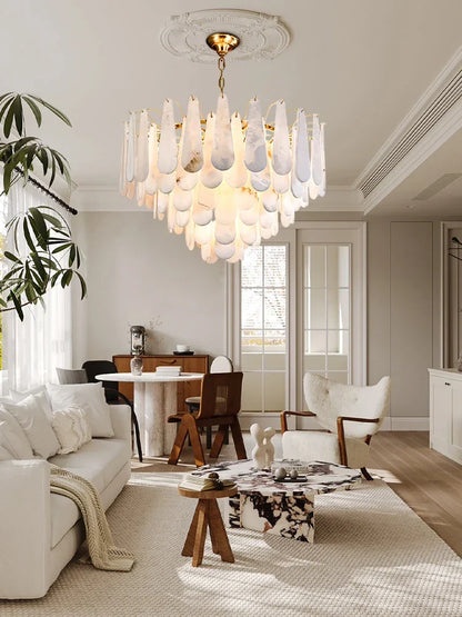 Artfan 2025 Chandelier LED Dimmable Marble Collection for Dining Room & Foyer