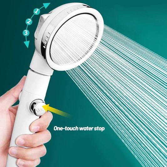 Artfan 3-Mode High Pressure Shower Head with Hose - Water Saving Nozzle