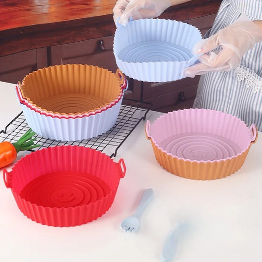 Artfan Air Fryer Silicone Basket Trays Baking Grill Pan Pizza Mat Accessories