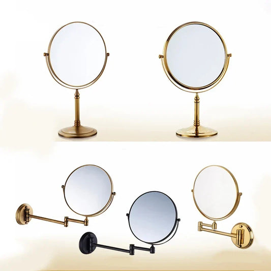 Artfan Adjustable Wall Mounted Cosmetic Mirror 1X/3X Magnification 2-Face Bathroom Mirror