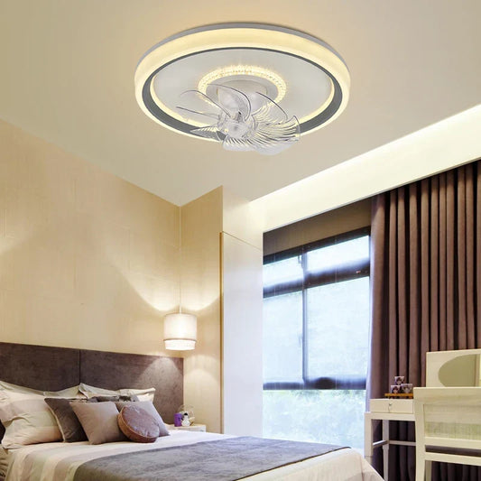 Artfan 6-Speed LED Ceiling Fan Light for Living Room - 360° Rotation