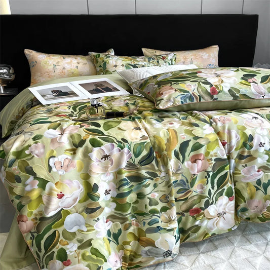 Artfan 1000TC Egyptian Cotton Bedding Set, Solid Color Sheets, Pillowcase, Blanket Cover, King Queen Europe Size