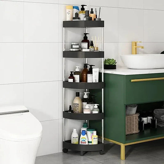 Artfan 5-Tier Rolling Cart Storage Rack for Kitchen & Bathroom Organizing
