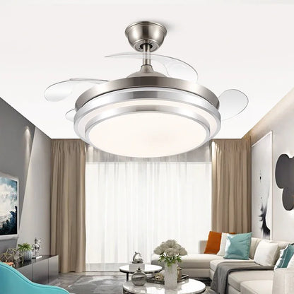 Artfan 42" Retractable LED Ceiling Fan, Remote Control, Modern Design