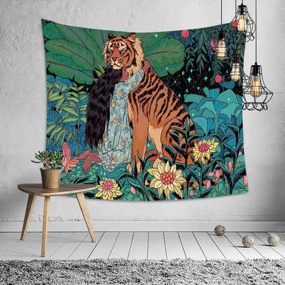 Artfan 3D Print Tiger Linen Blanket: Soft Warm Throw & Tapestry