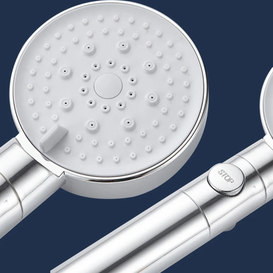 Artfan 5-Function Shower Head with Stop Button, 10cm Panel, Silicone Gel Holes