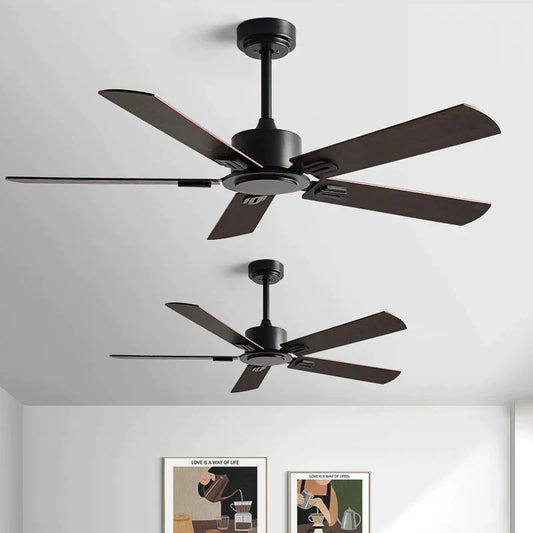 Artfan 56" Industrial Style Black Ceiling Fan with Remote Control for Indoor Rooms