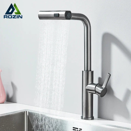 Artfan 3 Functions Kitchen Faucet - Flexible Pull Out Mixer Tap with 360° Sprayer