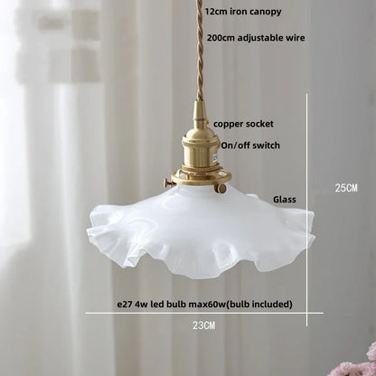 Artfan Amber Flower Glass LED Pendant Lights for Home Decor