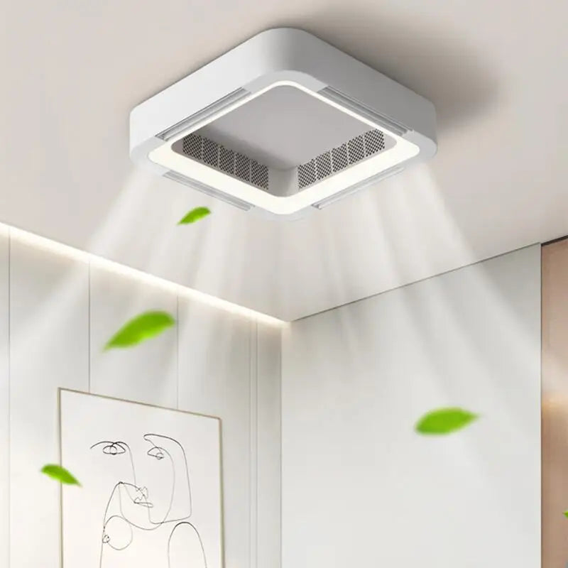 Artfan lighting Bladeless Ceiling Fan Light Remote Control LED Circulator for Bedroom Living Room