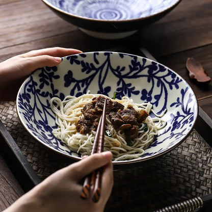 Artfan 9.5" Ceramic Japanese Ramen Bowl Large Soup Salad Rice Microwave Dinnerware