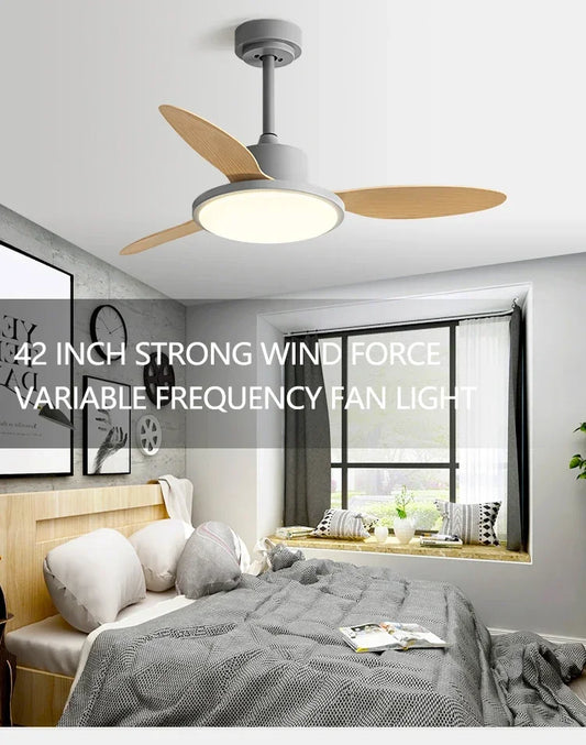 Artfan 42" LED Modern Design Ceiling Fan with Remote Control and Plywood Blades
