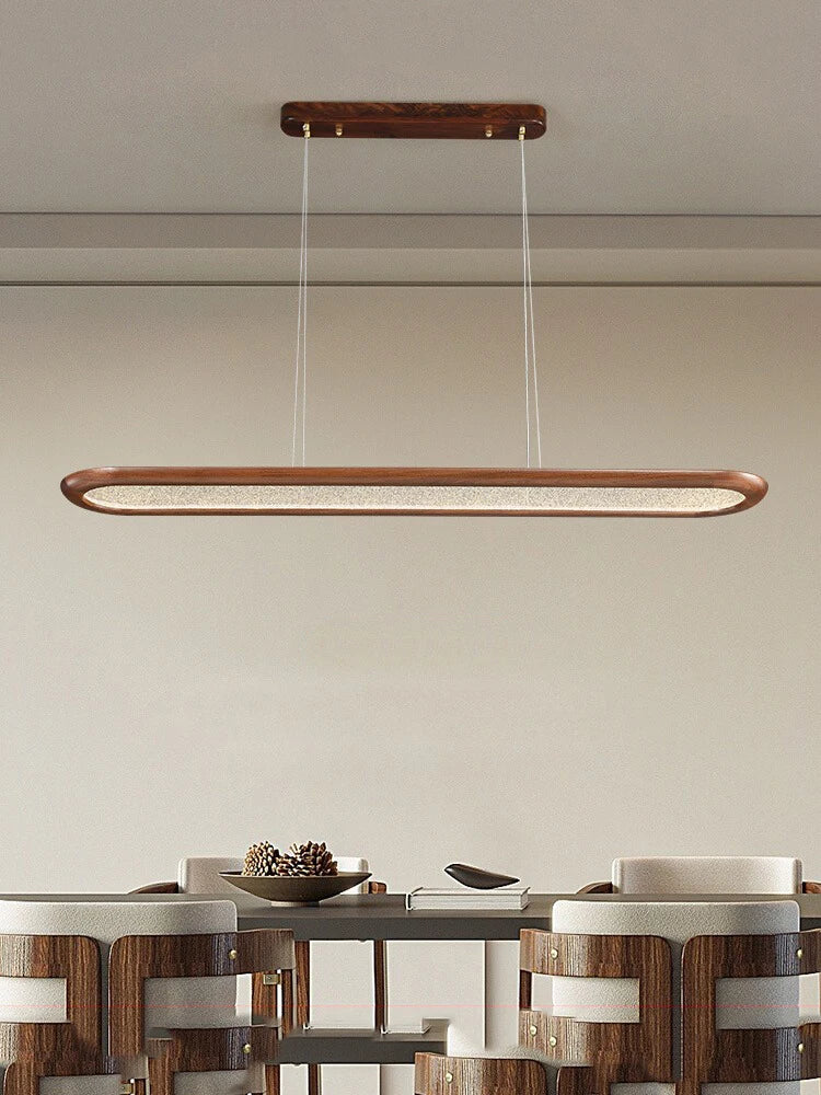 Artfan lighting Black Walnut Wooden Ceiling Chandelier LED Pendant Lamp for Modern Home Decor