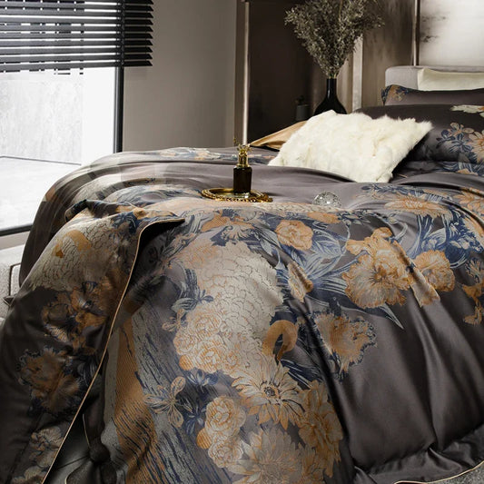 Artfan 1500TC Egyptian Cotton Jacquard Bedding Set - Queen/King Size Linens