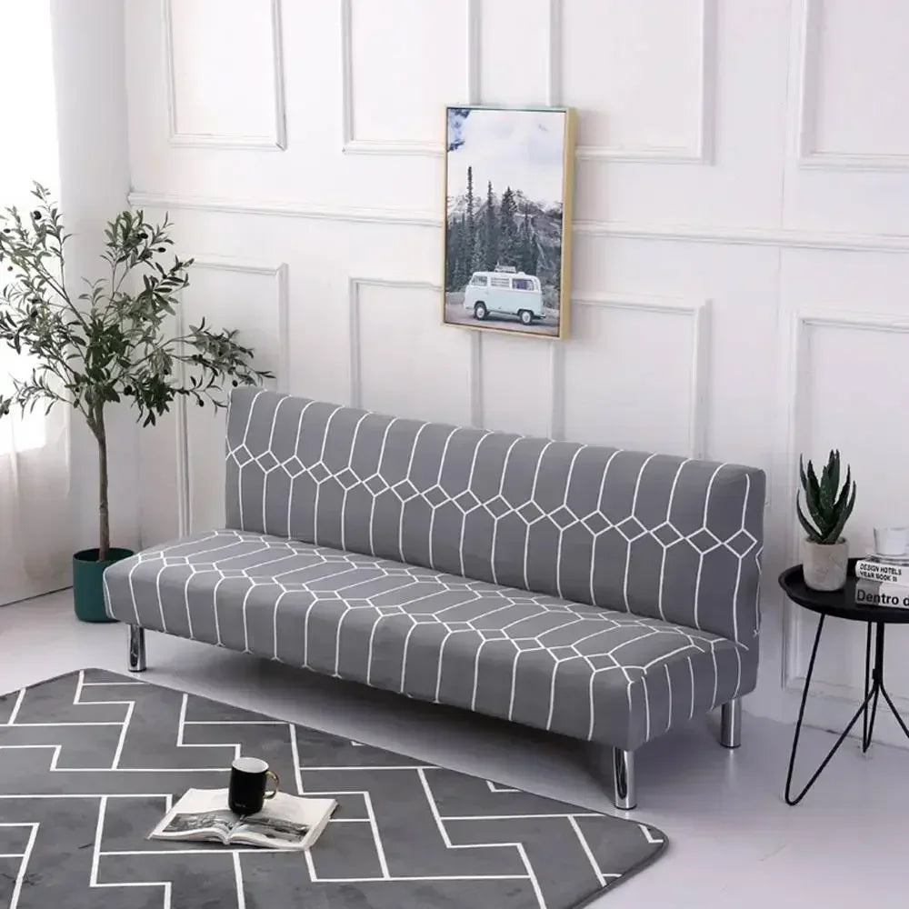 Artfan Armless Futon Sofa Cover Slipcover Elastic No Armrest
