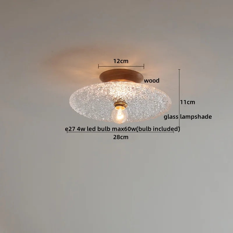 Artfan Amber Glass LED Ceiling Lights Modern Decoration for Home Porch Restaurant
