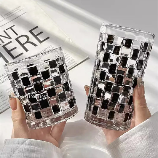 Artfan lighting Black Rattan Frame Glass Cups Set - High-Value Drinkware Gift
