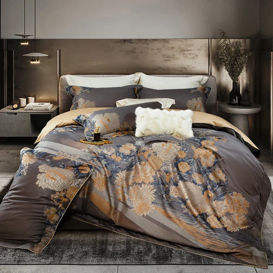 Artfan 1500TC Egyptian Cotton Jacquard Bedding Set - Queen/King Size Linens