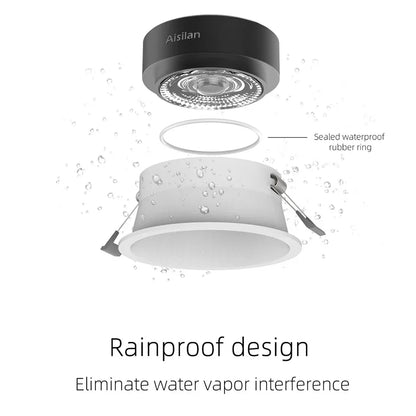 Artfan 7W LED Downlight: IP65 Waterproof, Ultra-thin Design, 30° Beam Angle