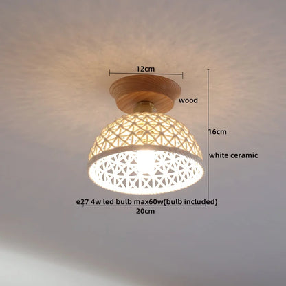 Artfan Amber Glass LED Ceiling Lights Modern Decoration for Home Porch Restaurant