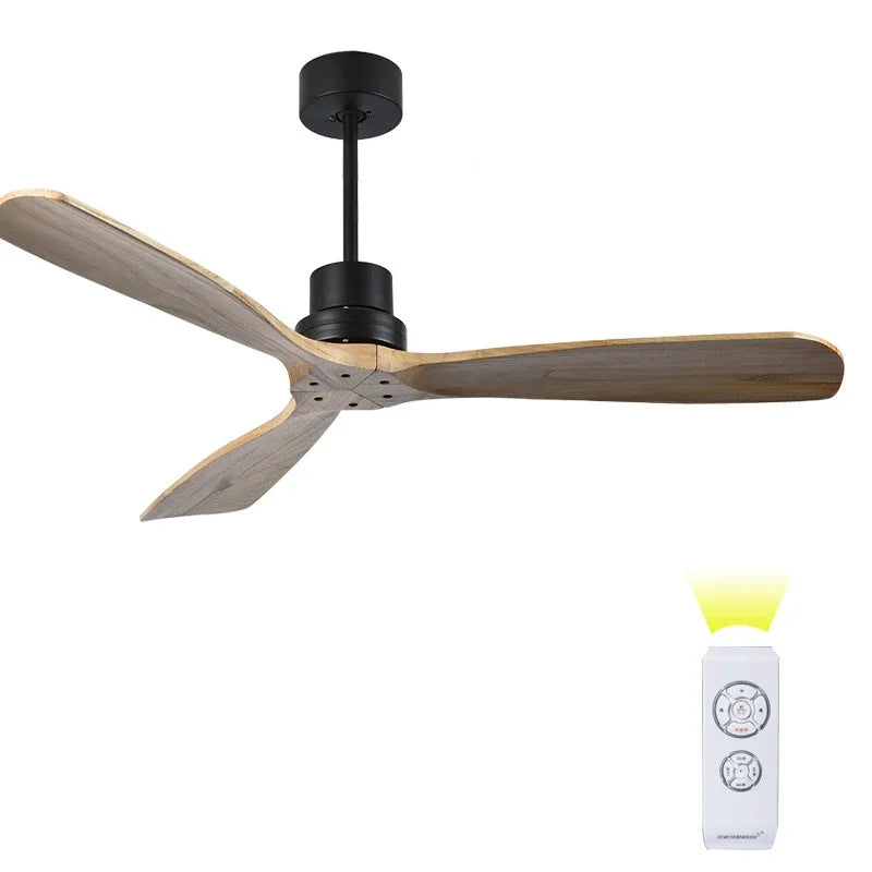 Artfan 52" Propeller Ceiling Fan in Wood, Silent Operation for Home and Loft.