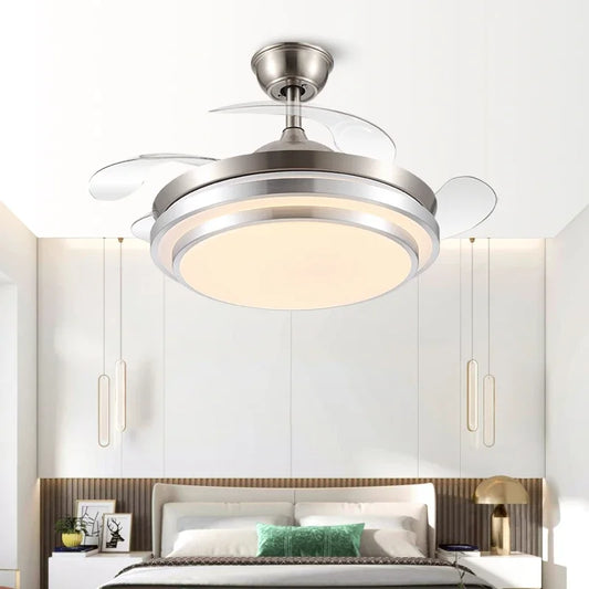 Artfan 42" Retractable LED Ceiling Fan, Remote Control, Modern Design