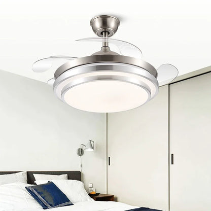 Artfan 42" Retractable LED Ceiling Fan, Remote Control, Modern Design